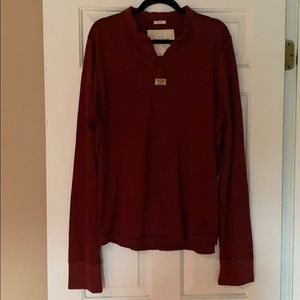 Men’s Abercrombie & Fitch Maroon Henley Longsleeve